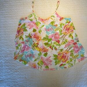 Floral Women's Tank Top Blouse